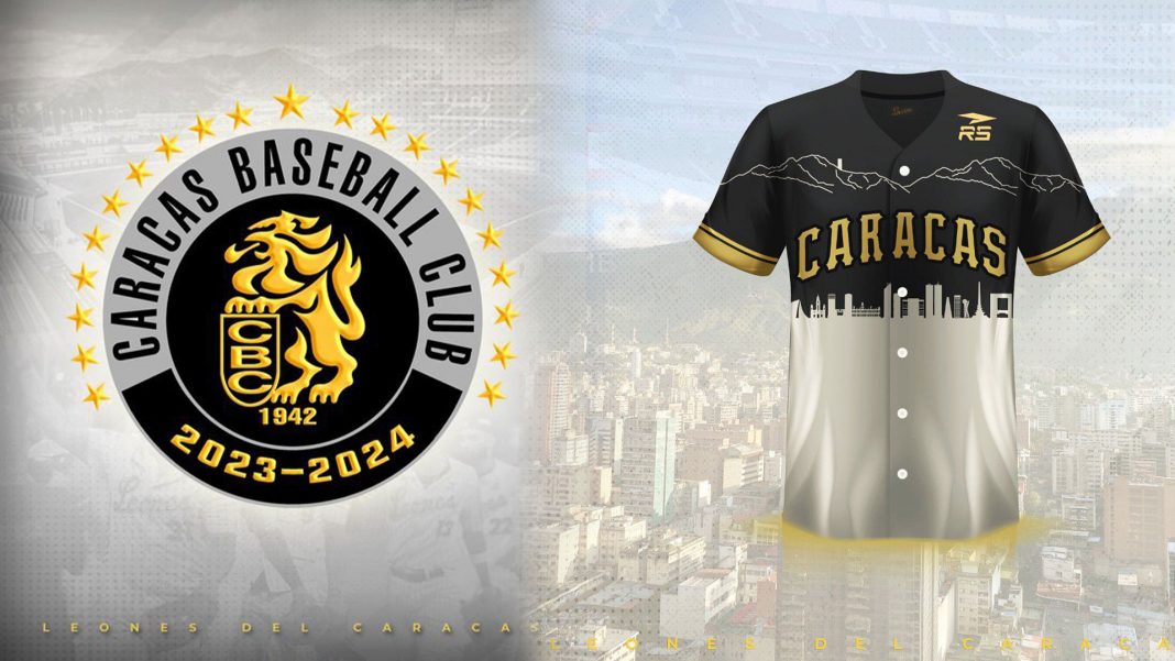 Leones del Caracas logo uniforme temporada 2023-2024