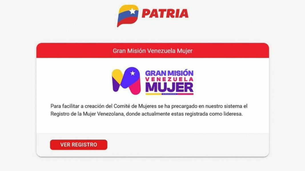 Misión Mujer Venezuela Sistema Patria