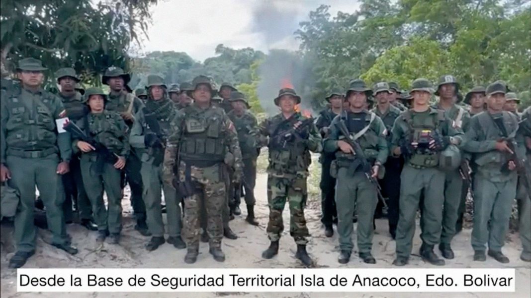 Ejército venezolano minería ilegal Isla Anacoco