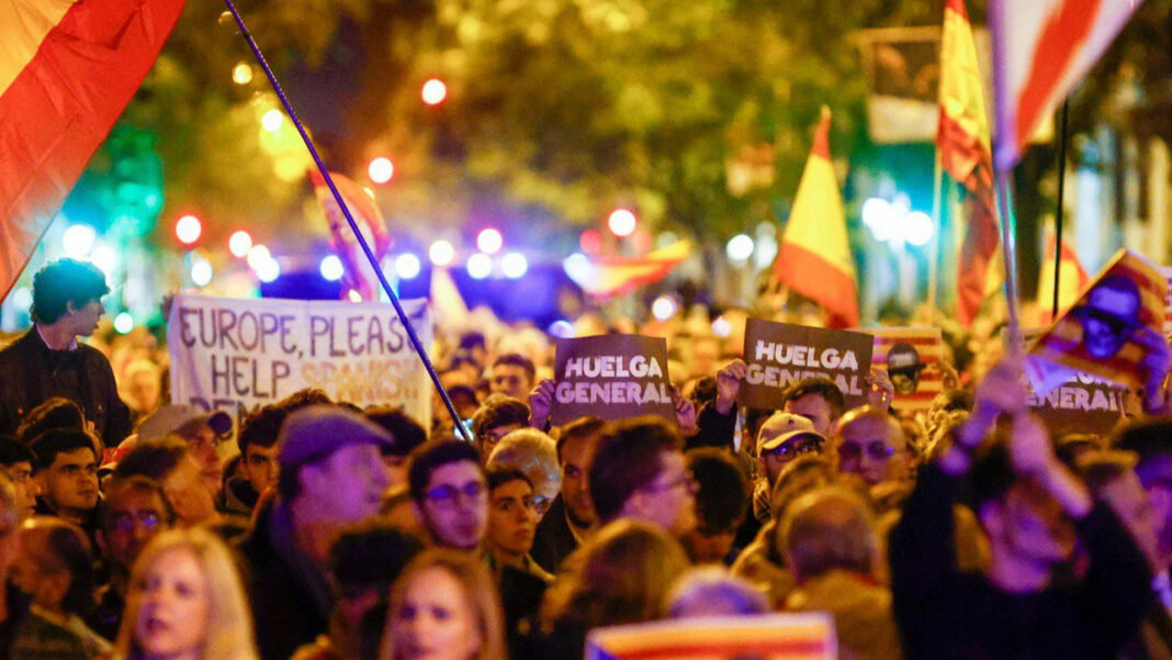 Manifestaciones en España contra Pedro Sánchez y la amnistía