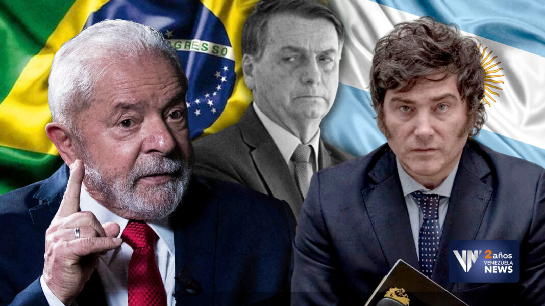 Milei Lula Bolsonaro Posesión