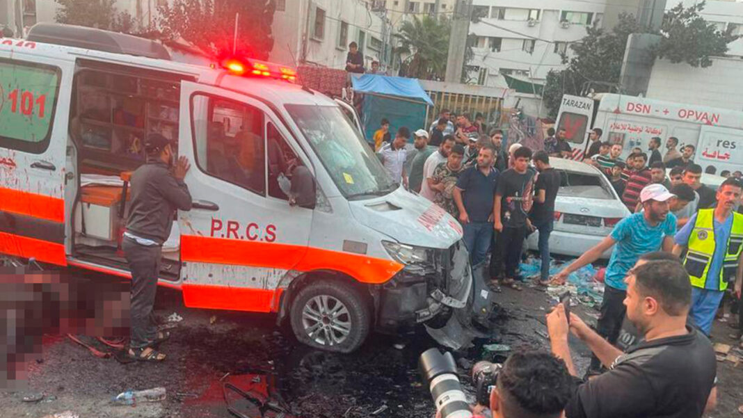 Israel hospital ambulancias Gaza