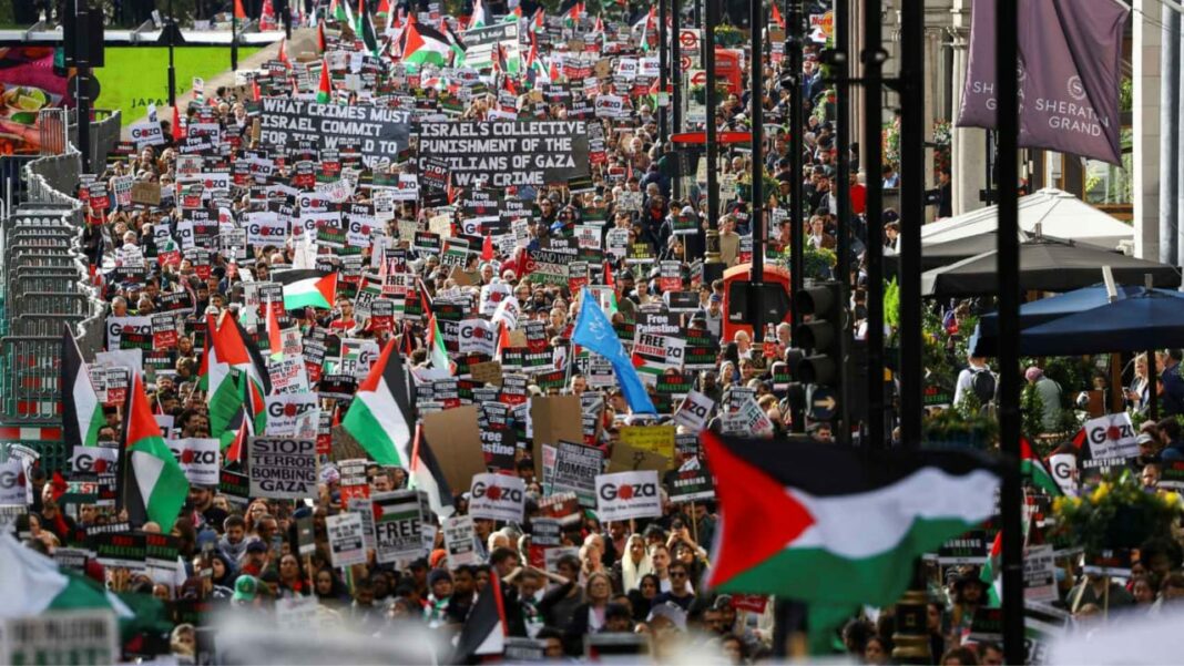 Londres apoyo Palestina fuego