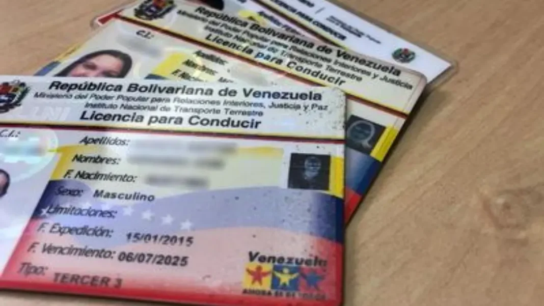 licencia conducir documentos INTT