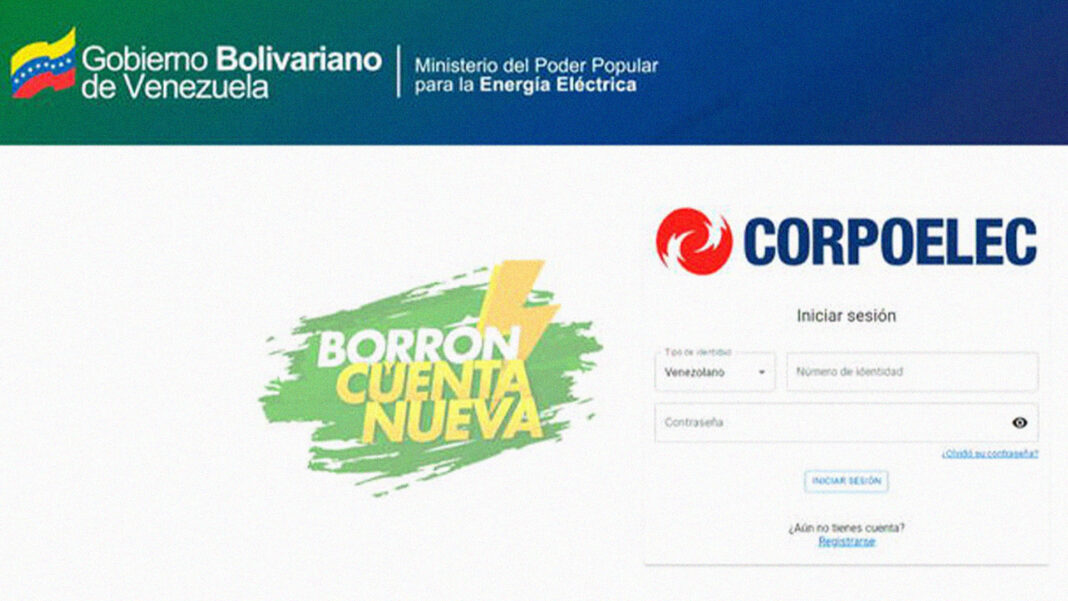 Corpoelec plan Borrón Cuenta Nueva