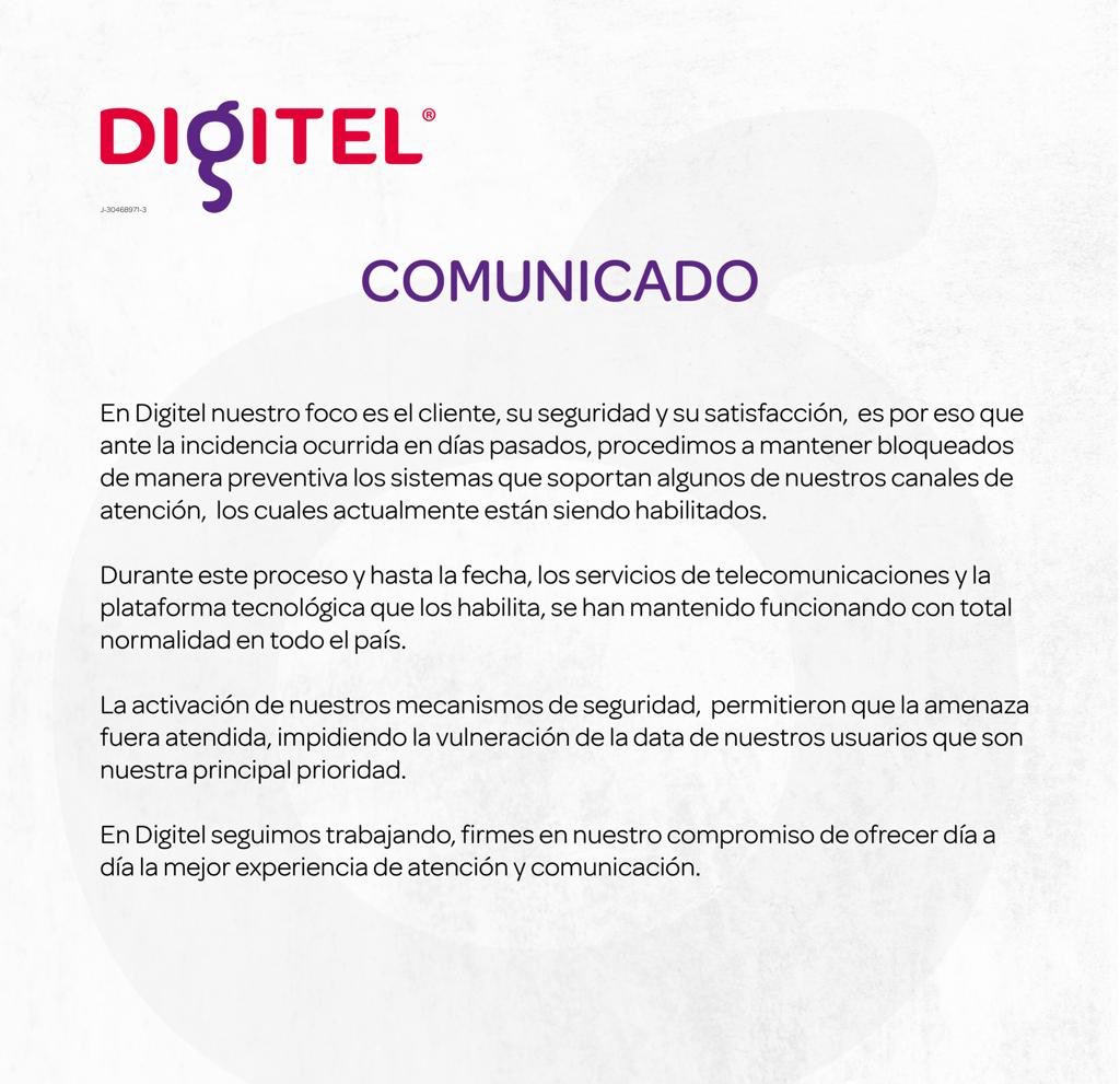 Digitel reactiva servicios digital