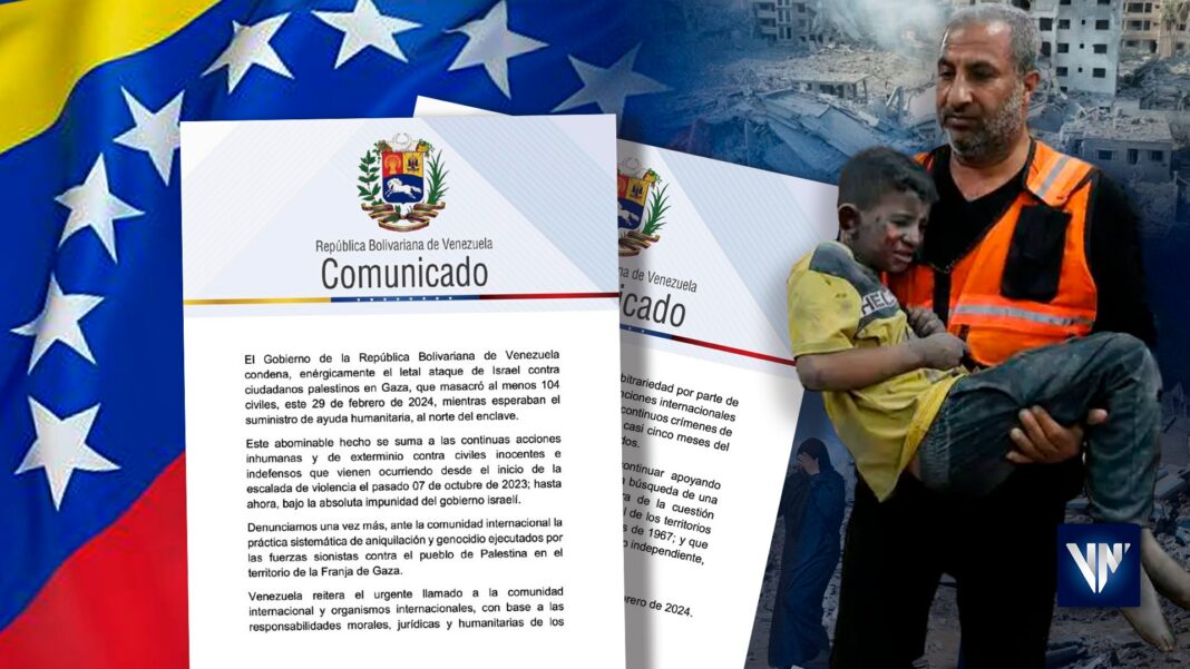 Venezuela Comunicado Ataques Palestina