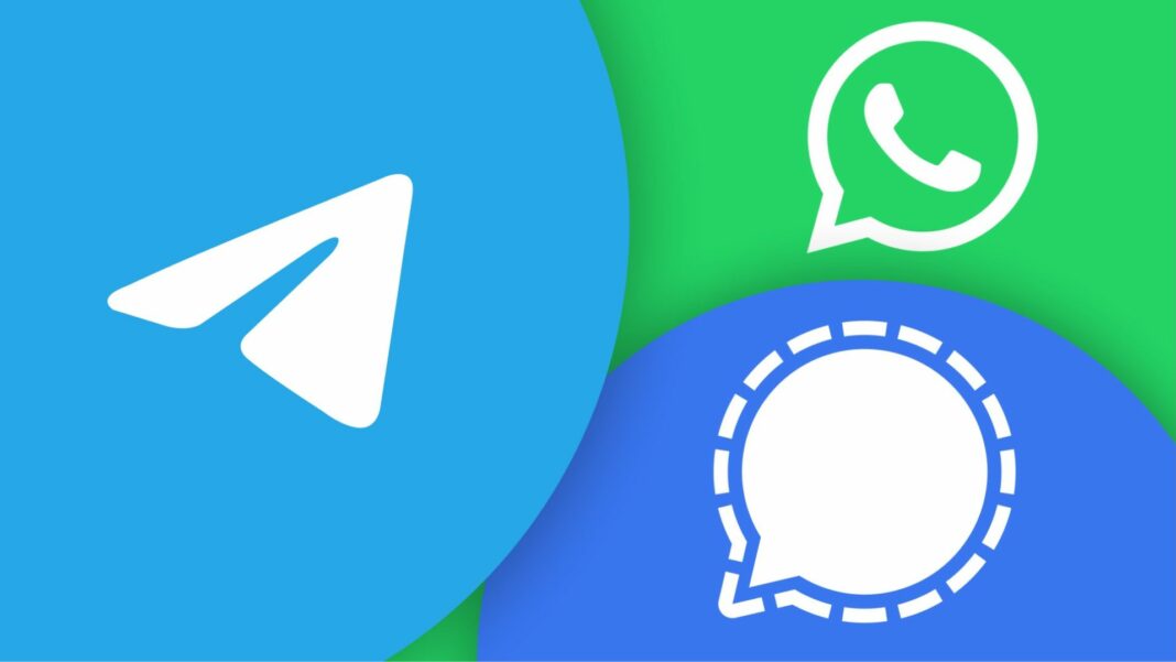 WhatsApp Signal Telegram aplicaciones