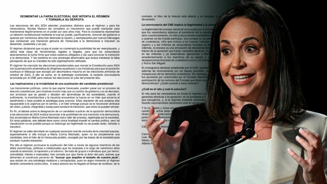 María Corina Machado Elecciones