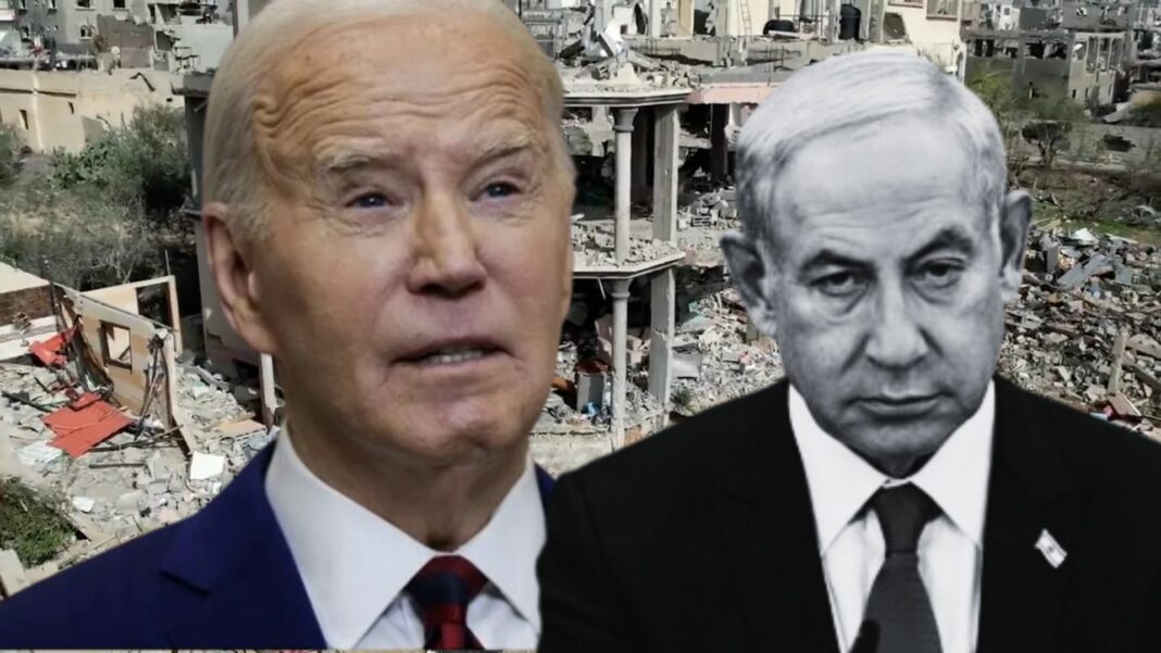 Joe Biden a Benjamin Netanyahu