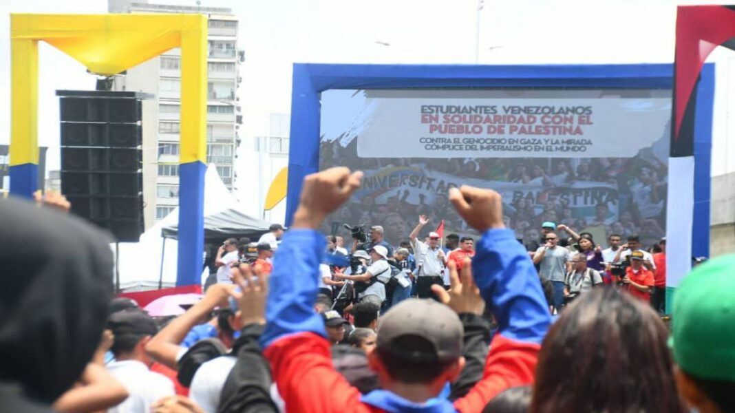 Estudiantes Venezuela rechazo genocidio Israel Palestina