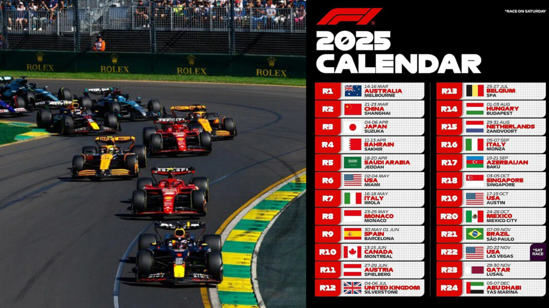 calendario Fórmula 1 2025