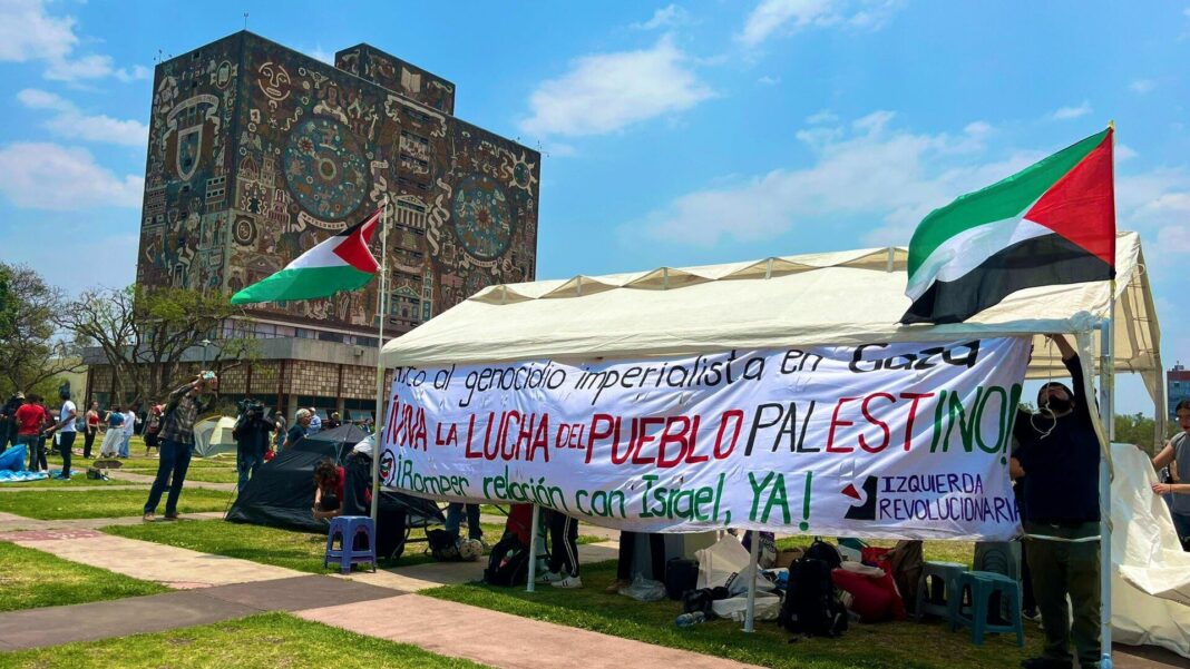 Estudiantes México Pro palestino campamento