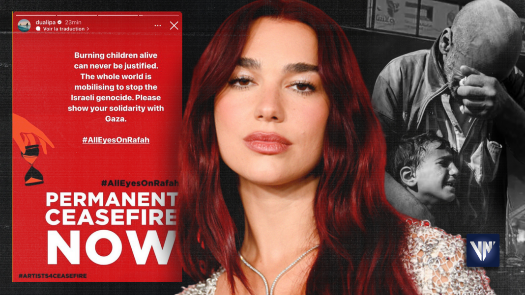 Dua Lipa criticó israel rafah