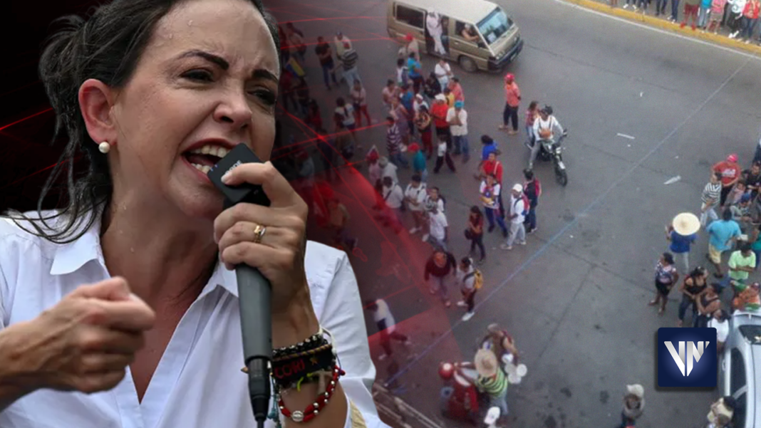 María Corina Machado agresión periodistas Ciudad Guayana
