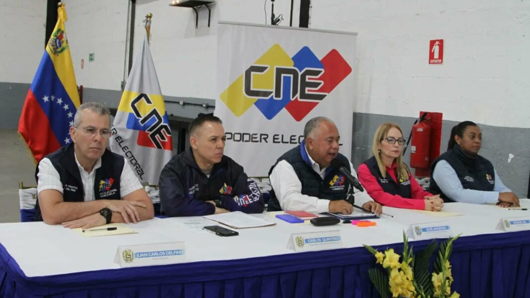 CNE Elvis Amoroso Consejo Nacional Electoral máquinas electorales