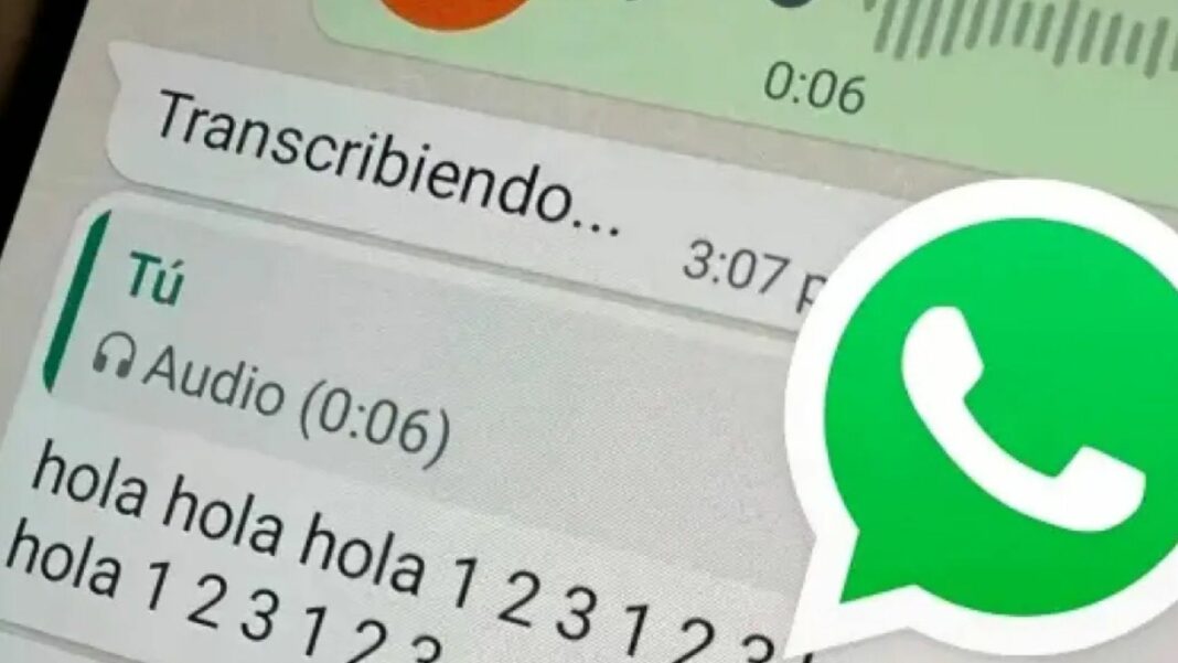 WhatsApp función de transcripción