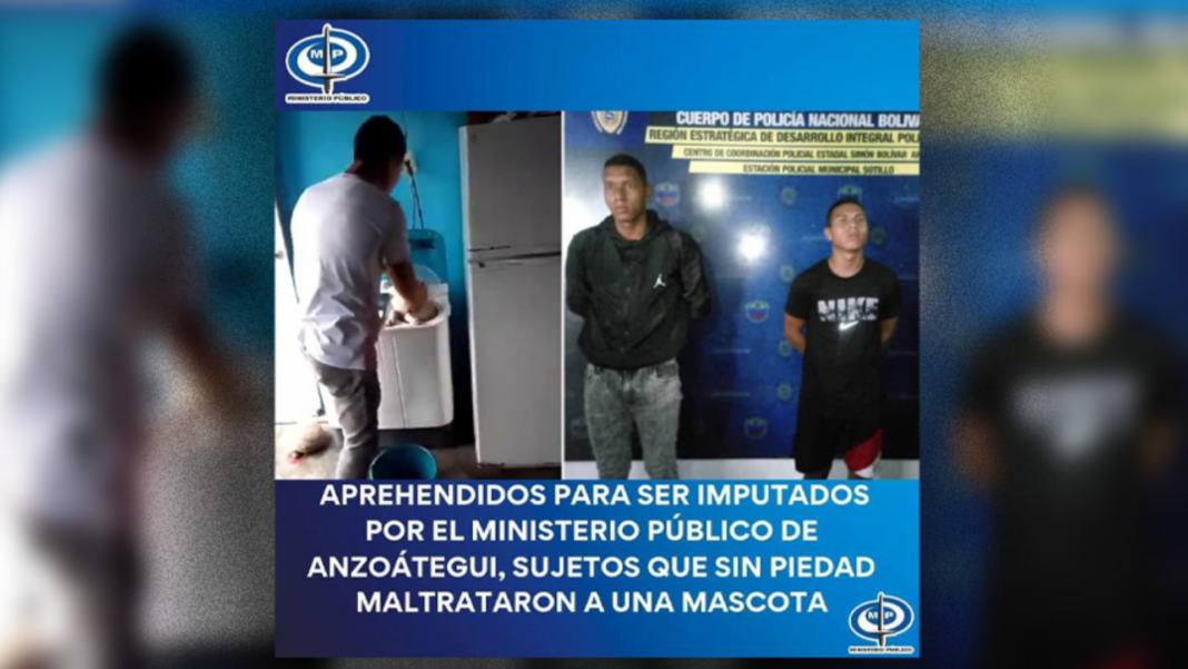 hombres maltrato animal Anzoátegui