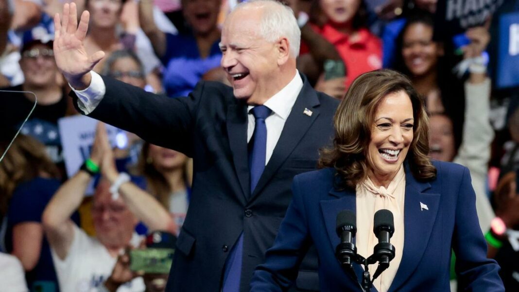 Kamala Harris Tim Walz inician campaña