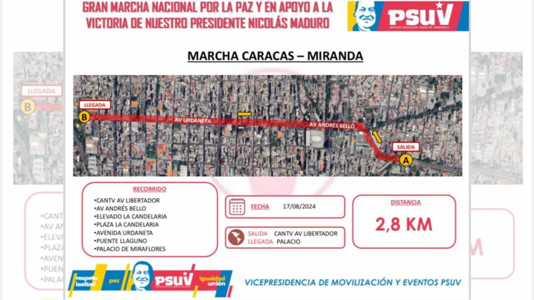 marcha Psuv ruta