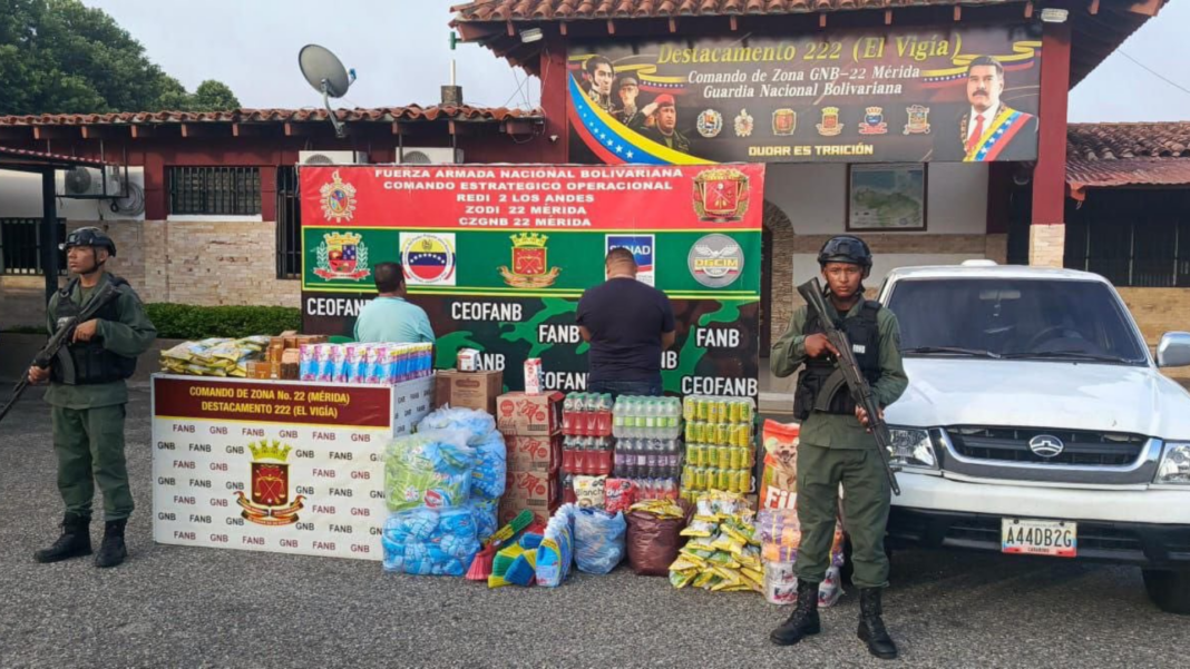 FANB hombres contrabando Mérida