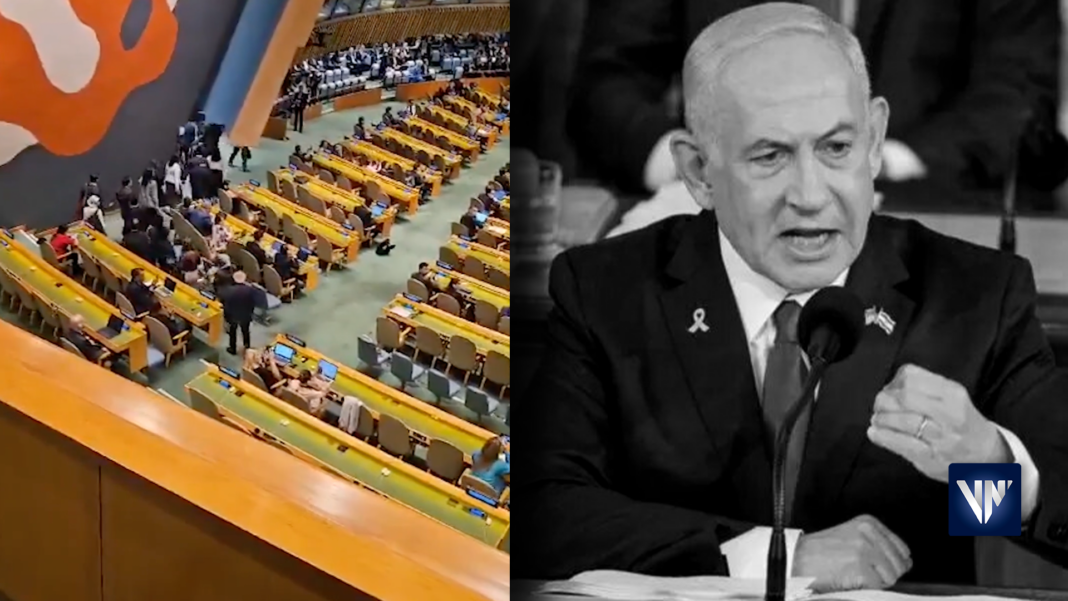 Diplomáticos abandonan el recinto Benjamín Netanyahu ONU