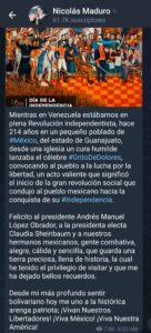 Nicolás Maduro méxico independencia 