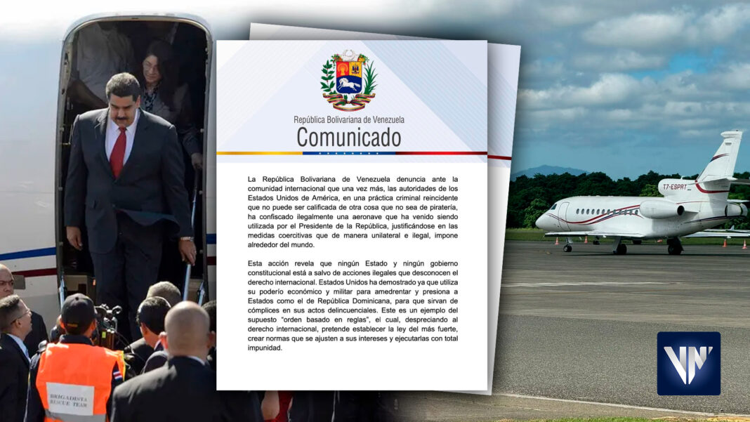 Avión confiscado por EEUU