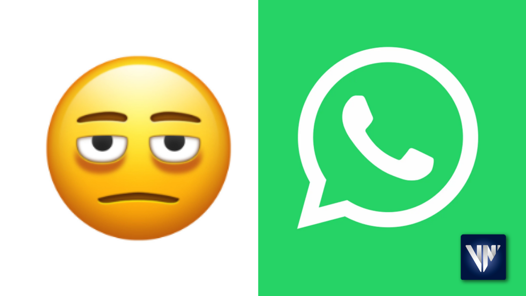 WhatsApp emoji cara cansada ojeras