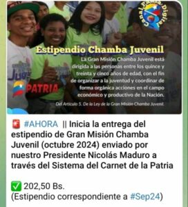 Somos Venezuela Chamba Juvenil