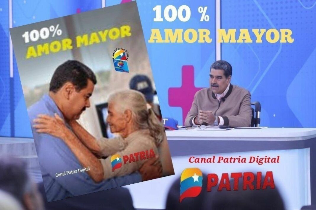 Comenzó el pago del bono 100% Amor Mayor a través del sistema Patria