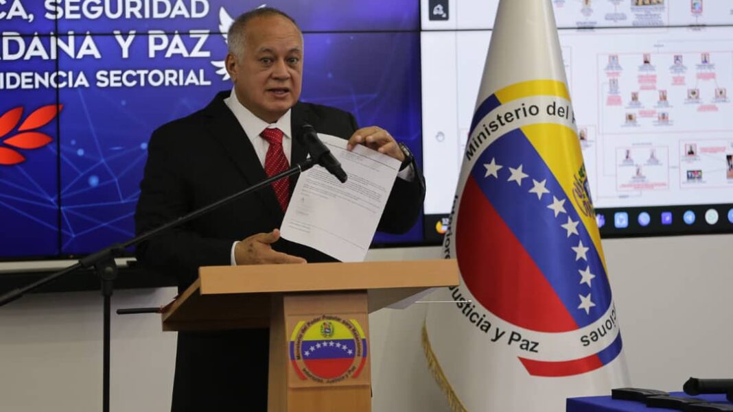 Diosdado Cabello carta interpol armas