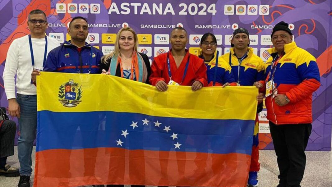 Elder Moreno ganó bronce en Campeonato Mundial de Sambo Kazajistán 2024