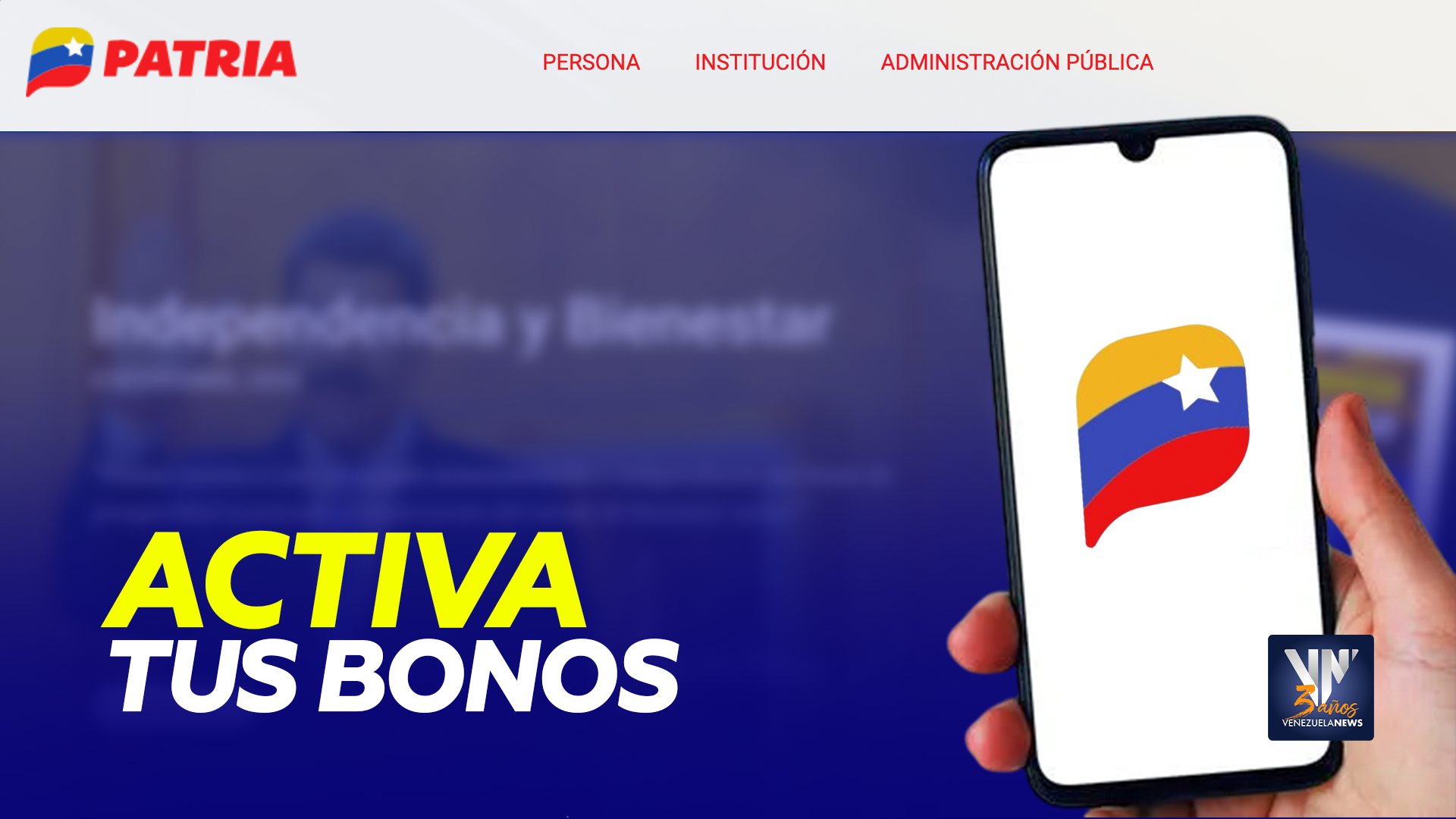 Activa Los Bonos En Patria Con Los Siguientes Pasos