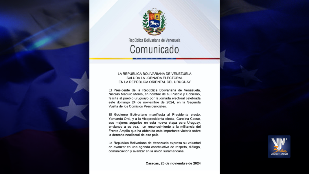 Venezuela comunicado uruguay