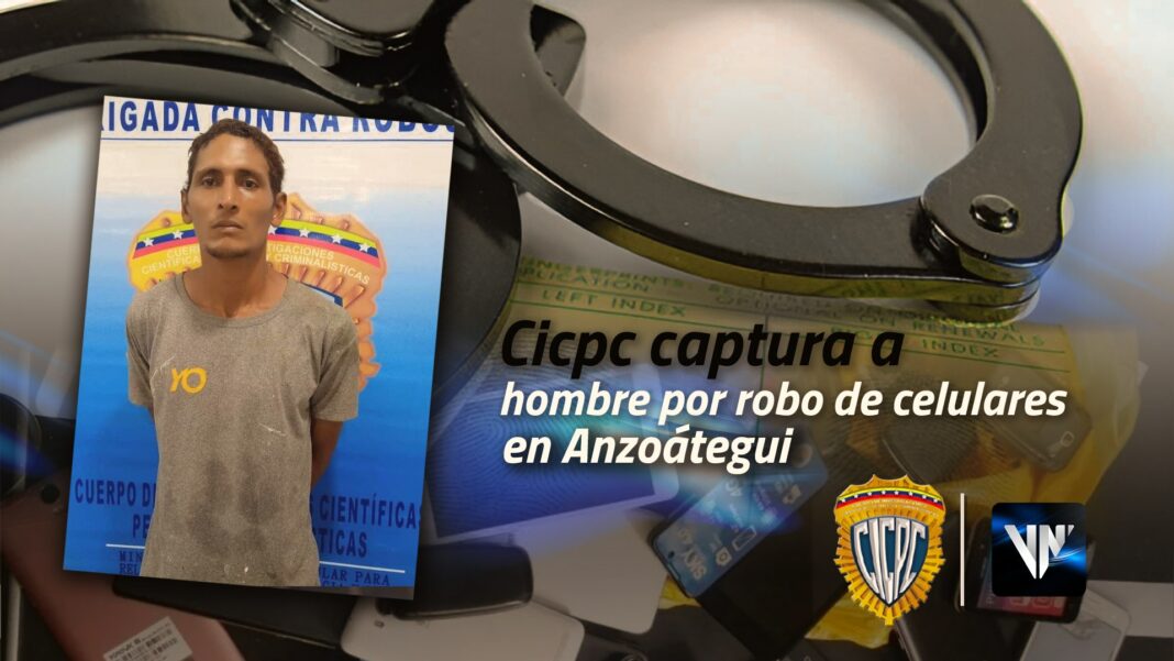 Cicpc captura hombre robo celulares