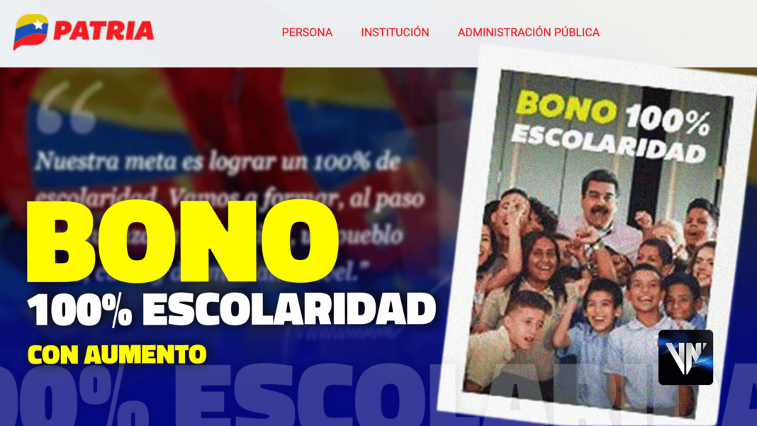 pago del Bono 100% Escolaridad