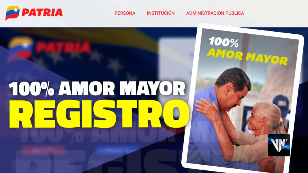 registro pensión 100% Amor Mayor