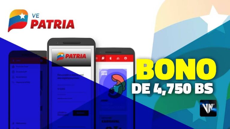 Nuevo Bono de 4.750 bolívares, sepa quiénes lo cobran