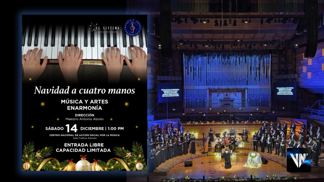 Centro de Acción Social por la Música recital de piano Navidad a cuatro manos