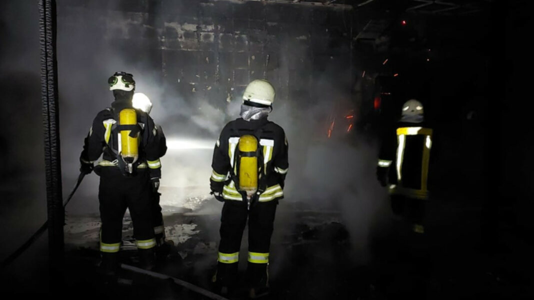 estadio fútbol Siria incendio