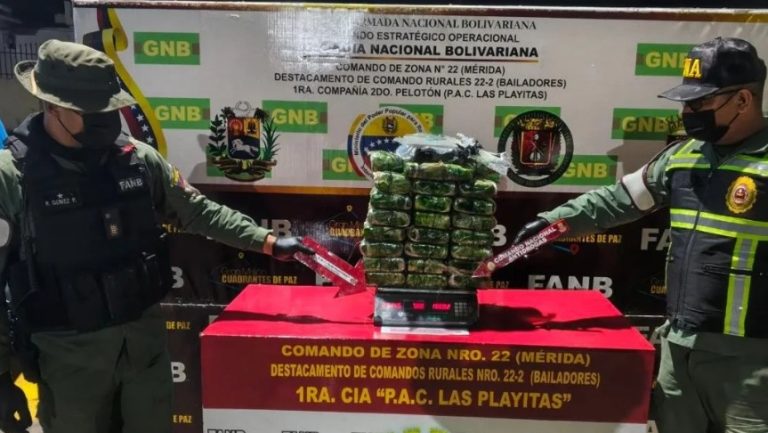FANB GNB Antidrogas Mérida Envoltorios de Cocaína Seguridad Sector La Playita Narcotráfico