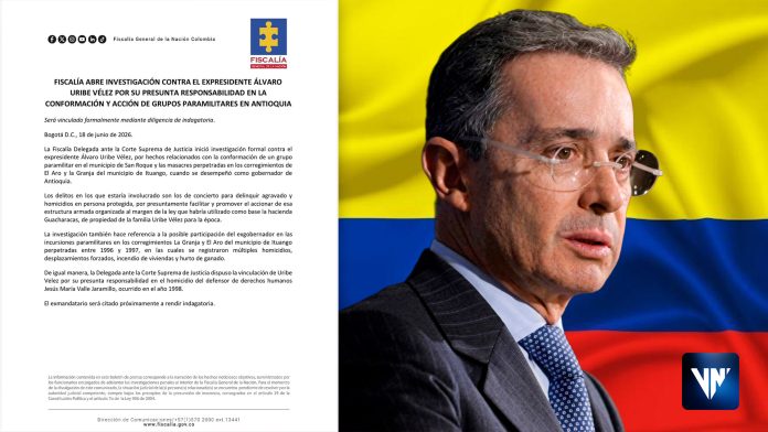Fiscalía Colombia Álvaro Uribe
