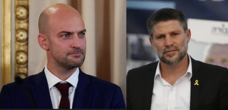 Francia Israel Cisjordania Palestina Ministro Jean-NoËl Barrot Ministro Bezalel Smotrich....