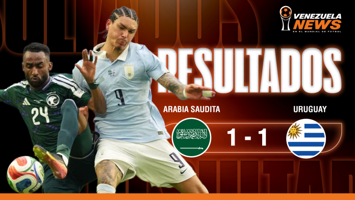 Uruguay rescata un empate ante Arabia Saudita en su debut mundialista Uruguay
