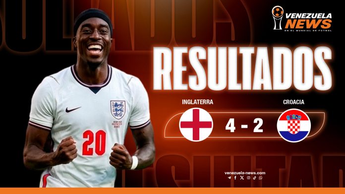 Inglaterra debuta con goleada 4-2 frente a Croacia Inglaterra debuta con goleada 4-2 frente a Croacia
