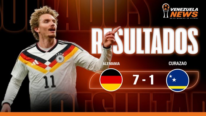 Alemania golea 7-1 al debutante Curazao en el Mundial 2026 (+Video) Alemania golea 7-1 al debutante Curazao Mundial 2026