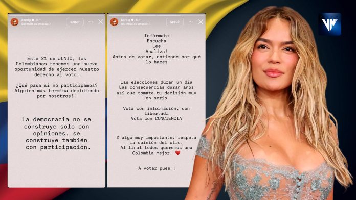 Karol G envía contundente mensaje a los colombianos en redes ante la segunda vuelta presidencial Karol G mensaje colombianos segunda vuelta