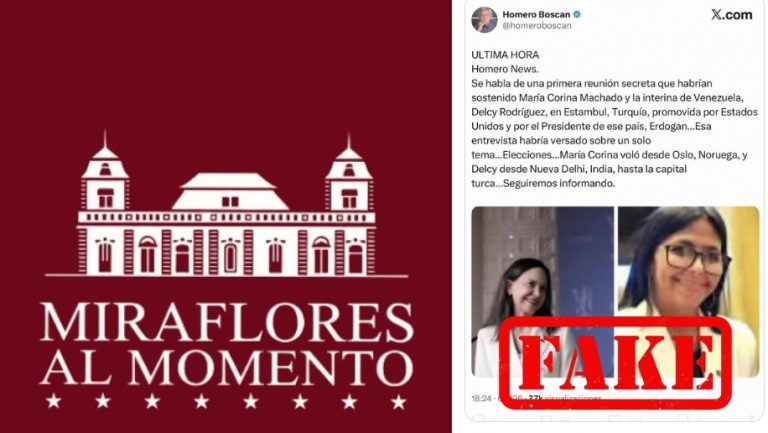 Miraflores al Momento X Fake New Presidenta (E) Delcy Rodríguez Noticias Falsas