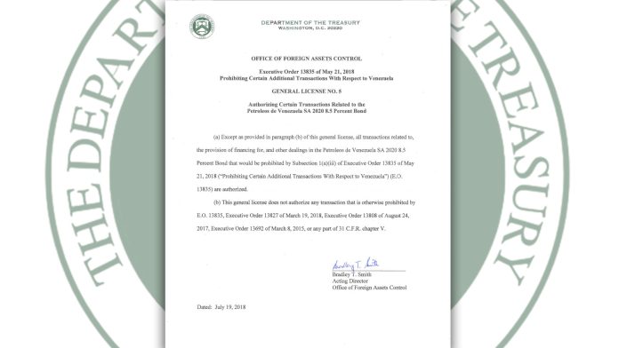 EE.UU. otorgó tres nuevas licencias a Venezuela (+Detalles) EE.UU. LICENCIAS VENEZUELA